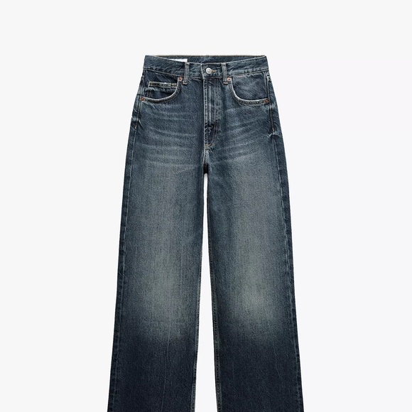 Zara TRF High Rise Wide Leg Jeans - Picture 4 of 4